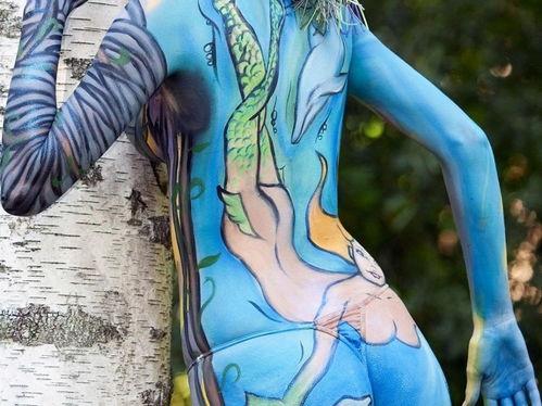 人体彩绘图片大全,千变万化的色彩盛宴  第2张