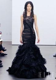 黑婚纱图片,时尚与哀伤的完美融合 第3张 黑婚纱图片,时尚与哀伤的完美融合 第3张